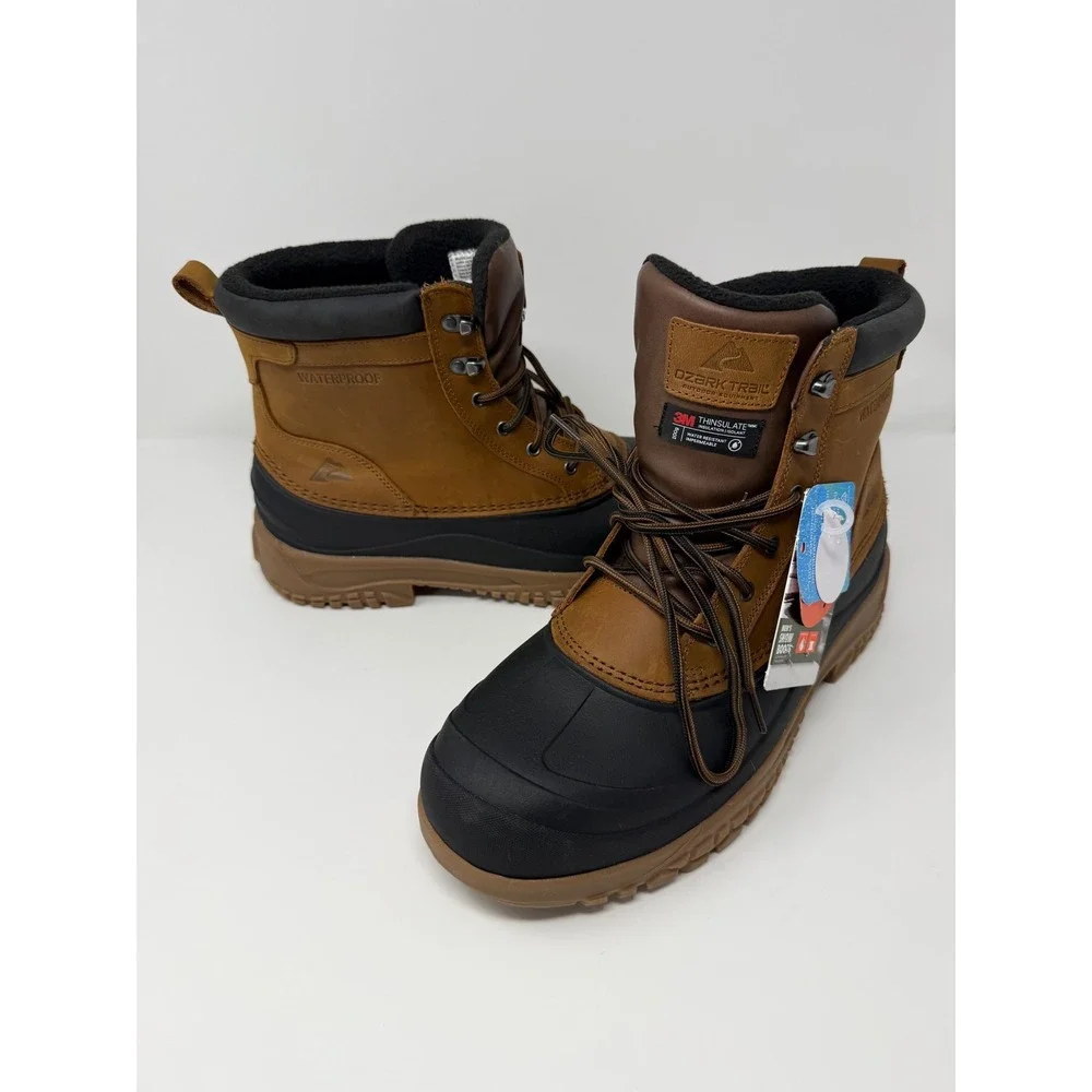 Ozark Trail Snow Boots Size 12 Brown Waterproof Thinsulate NWT‎ Men's